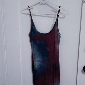 Tie dye tank dress